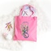 CafePress RN Heart Pink Stethoscope Tote Bag - Natural Canvas Reusable Shopping Bag, Two Sizes - View #3