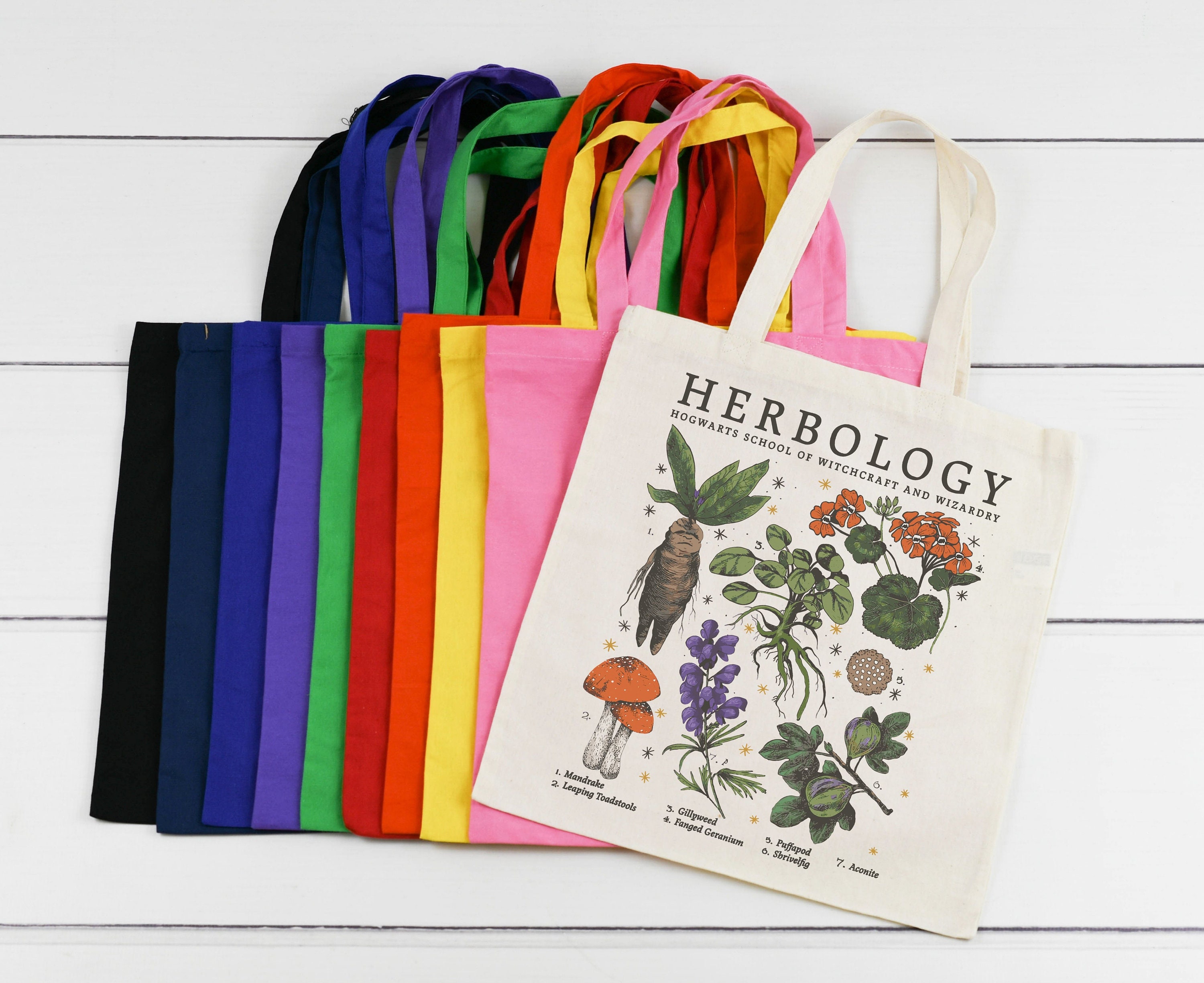 Herbology Plants Tote Bag Plant Lover Tote Bag Gardening Etsy