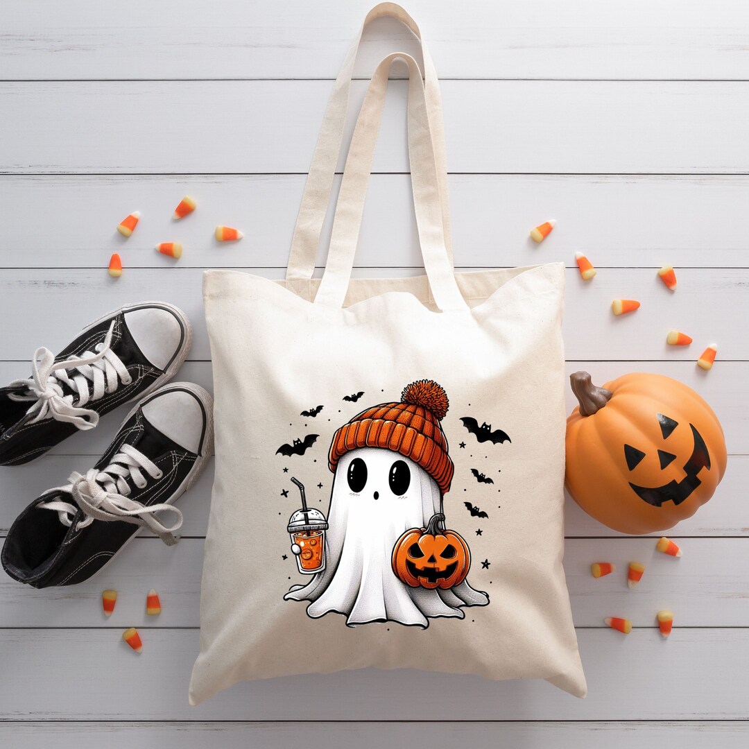 ハロウィン トートバッグ パンプキンゴースト print ショルダーバッグ 斜めがけバッグ ハロウィン トートバッグ パンプキンゴースト print ショルダーバッグ