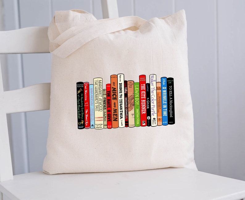 Book Tote Bag, Teacher Tote Bag, I'm With the Books, Bookish Totebag