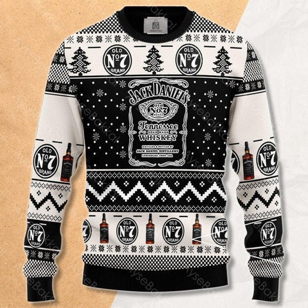 Jack Daniels Christmas Ugly Sweater Merry Xmas Jack Etsy