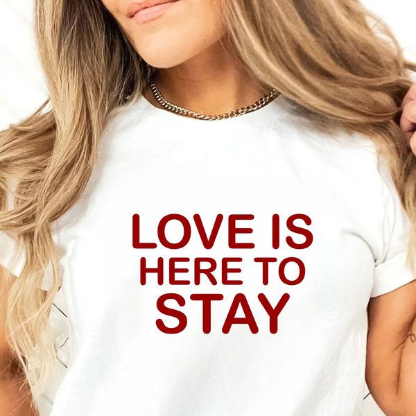 Vintage Little Unisex Happy Valentine's Love Day T-Shirt | UNISEX Relaxed Jersey Tee Shirt Top| Love is here to stay Tees Top