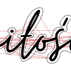 Puede incluir: Ilustración en blanco y negro de la palabra "mitosis" escrita en una fuente estilizada y manuscrita.