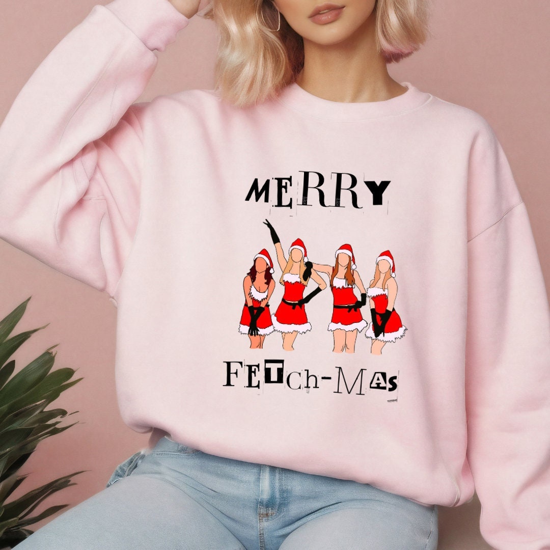 Mean Girls Winter Talent Show Sweatshirt Christmas Is So Fetch Gray Teen Sz  SM