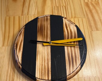 Burnt Wood Wall Clock