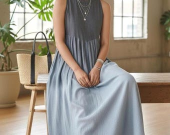 knee length dresses for ladies Blue Lagoon Maxi Dress Large main image 0
