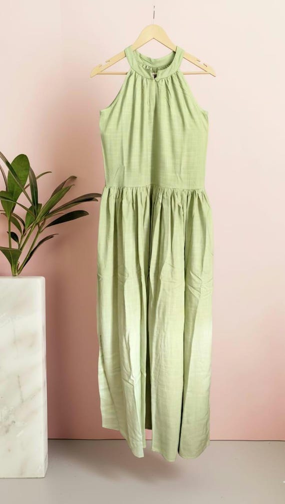 Green Ombre Maxi Dress - Women Long Gown - Sundress - Etsy New Zealand