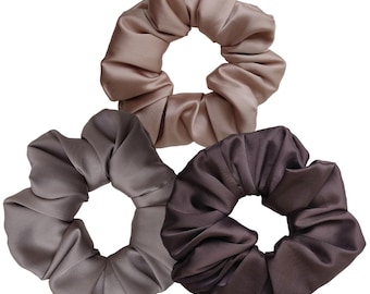 Satijnen scrunchieset, luxe zijden haarelastiekjes, diverse ontwerpen