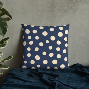 Midnight Dots Throw Pillow