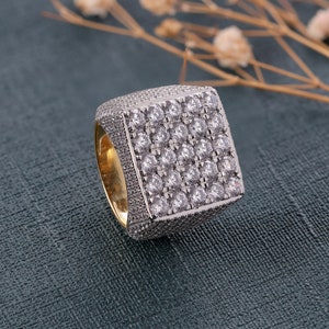 Men&#39;s Custom Iced out Ring, Men&#39;s Ring, Iced Out Ring, Hip hop ring, Birthday Gift, Diamond Ring, Gift for her, Iced Out Custom Ring