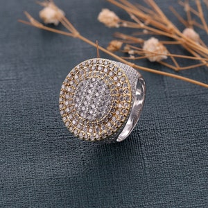 VVS1 Moissanite Hip Hop Ring, Iced Out Ring, Hip Hop Schmuck Geschenk, Herren Ring, Rapper Ring, Hip Hop Schmuck Geschenk, Hip Hop Herren Ring