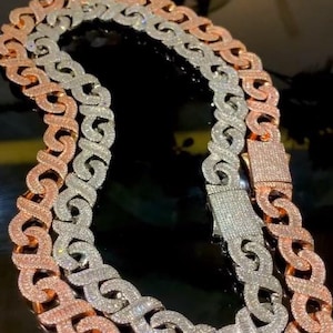 15mm Infinity Cuban Chain, VVS1 Moissanite Cuban Link Chain, Hip hop Cuban Chain, Men's Hip Hop Cuban Chain, Infinity Link Chain