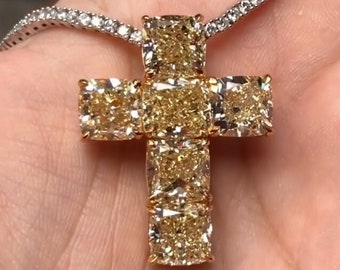 Hip Hop Cross Pendant, Custom pendant, Iced Cross Pendant, Moissanite Jesus, Birthday gift, Men's jewelry, Religious Jewelry Christmas Gift