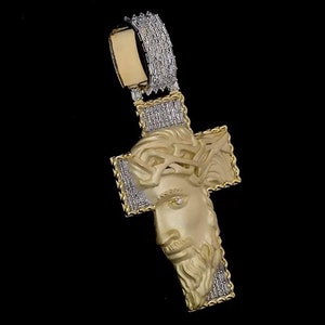 Iced Out Moissanite Cross Pendant, Bling Hip Hop Jewelry, Men&#39;s Hip Hop Jewelry, Iced Out Cross, Hip Hop Pendant, Bling Hip Hop Jewelry