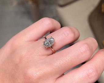 3 Carat IGI certified lab grown Oval diamond engagement ring, Oval Solitaire, Diamond Ring For Her, promise Ring, Gift For Wife