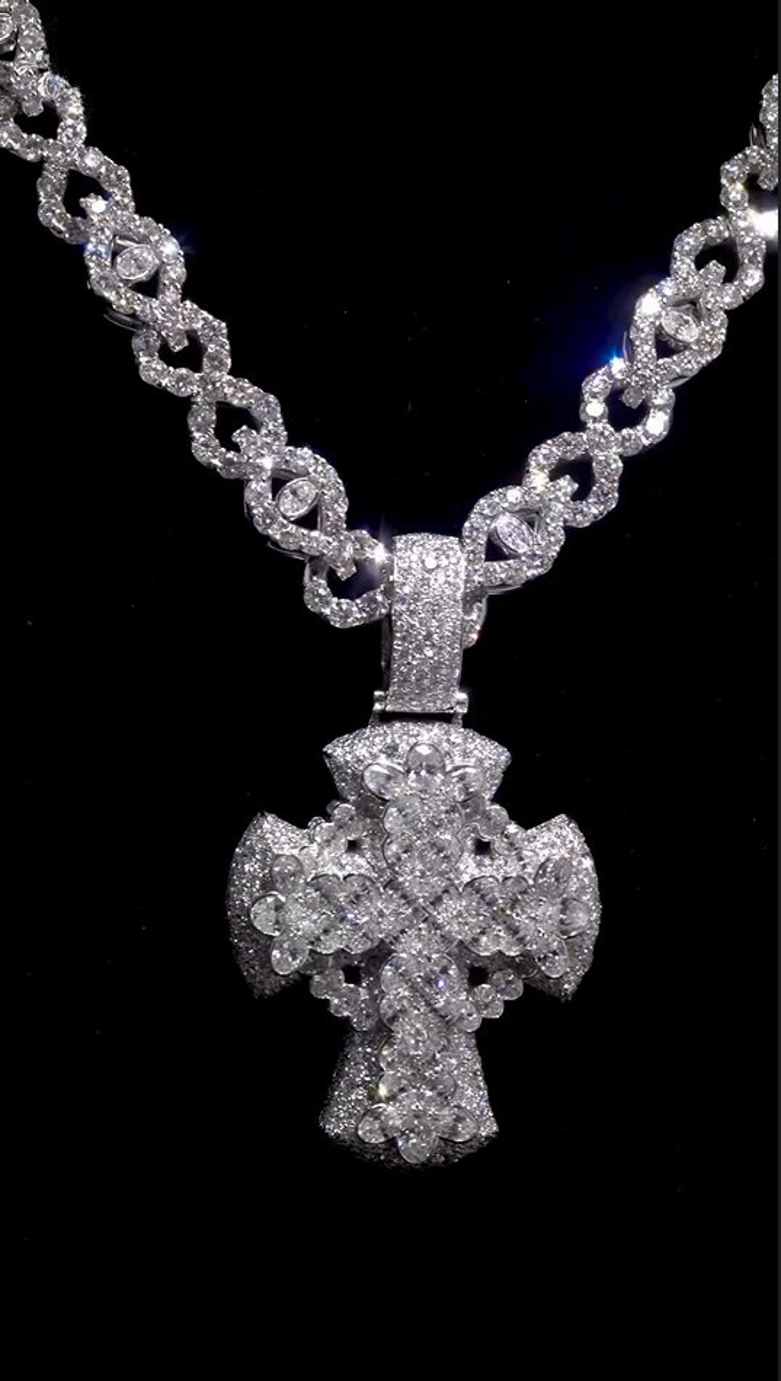 Crucifix Rapper Iced Cross Pendant, Moissanite Jesus, Crucifix Gift, Hip Hop Rapper ...
