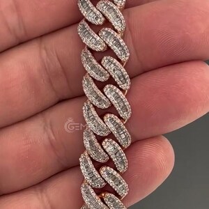 Baguette diamond Miami Cuban link bracelet photographed with clean background, iced out men’s hip hop jewelry styled for luxury statement wear. Baguette Diamond Miami Cuban Chain Bracelet Iced Out Unisex Bracelet Hip Hop Bracelet For Gift Cuban Link Men Bracelet Stunning Gift for Him, Baguette & Round Moissanite Diamond Cuban Bracelet, Custom 925 Silver Hip Hop Cuban Gift Of Bracelets, Moissanite Bust Down Bracelet Baguette Bracelet, Streetwear Jewelry, Gift For Rapper