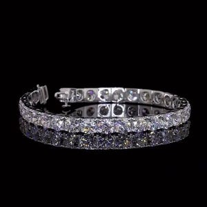 Diamond Tennis Bracelet 14K white Gold round Tennis Bracelet, Lab Grown Bracelet, Anniversary Gift For Her, Diamond Bracelet, Birthday Gift