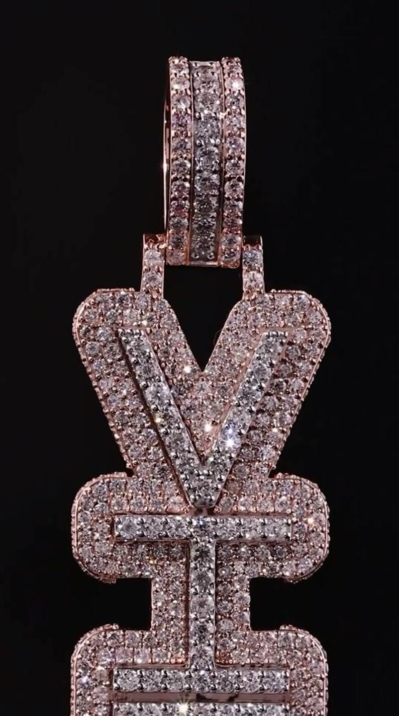 Rapper Chain Letters Custom Fully Iced Letter Pendant, Hip Hop Pendant, Initial Letter ...