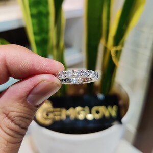 Round Cut Lab Grown Band, Anniversary Band, Lab Grown Diamond Band, Round Cut Engagement Band, Promise Ring for Girlfriend gift diamond band