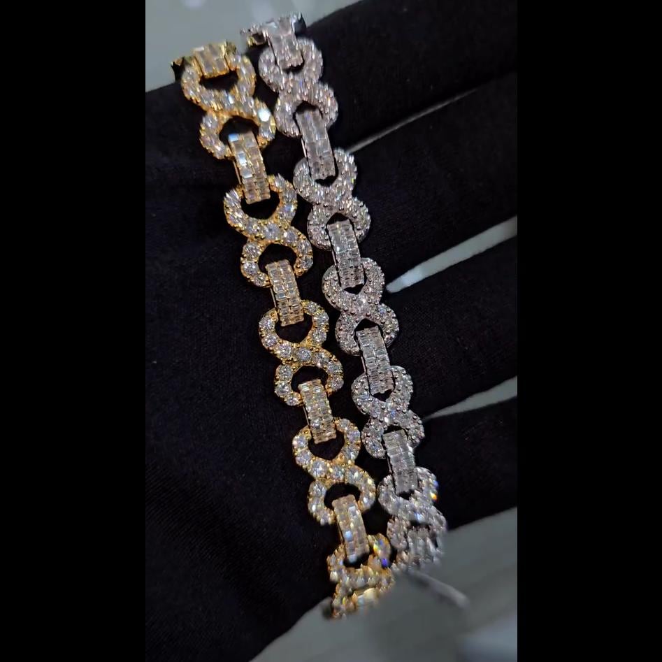 【証明書付き】モアサナイト 925Silver マイアミキューバンブレスレット 証明書付き】モアサナイト 925Silver マイアミキューバンブレスレット