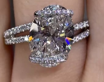 4.50 carat Oval Lab Grown Diamond Ring, Oval Diamond Engagement Ring, Wedding Ring, Gifts For Women, Bridal Ring, Proposal Ring