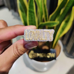 Anillo con letra inicial Iced Out, anillo con letra de moissanita VVS1, anillo Iced Out, regalo de joyería de hip hop, anillo con letra de hip hop, anillo de moissanita para hombre