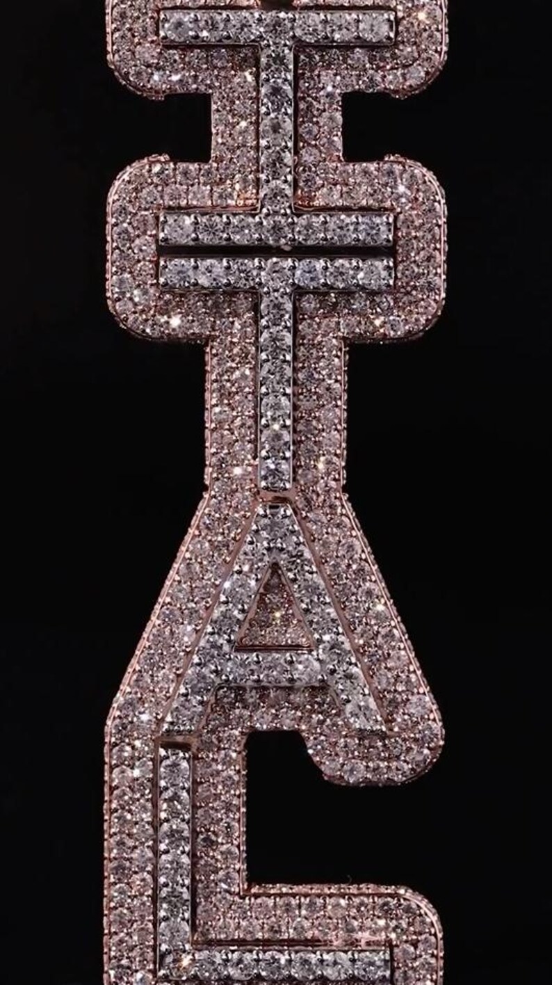 Rapper Chain Letters Custom Fully Iced Letter Pendant, Hip Hop Pendant, Initial Letter ...