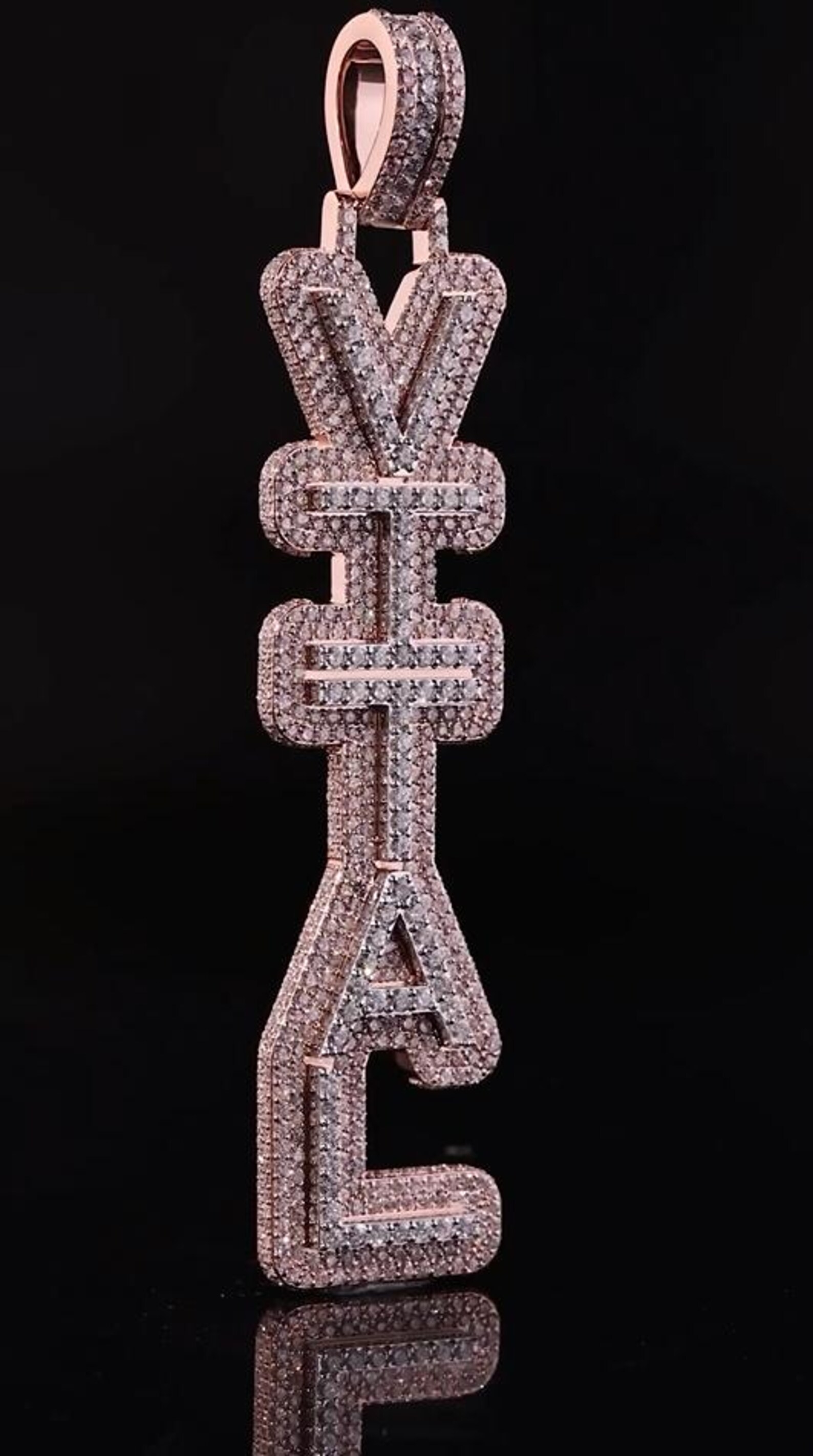 Rapper Chain Letters Custom Fully Iced Letter Pendant, Hip Hop Pendant, Initial Letter ...