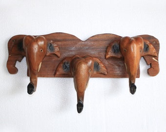 Wooden Coat Hooks, Solid Wood Coat Rack, Creative Wood Hanger, Living Room Hooks, Handmade Hooks