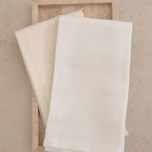 Beige Cotton Napkins for Kitchen, Handmade Custom Cloth Napkins, Washable Guest Towel Napkins, 2 Pcs Elegant Napkins, Napkin for Table