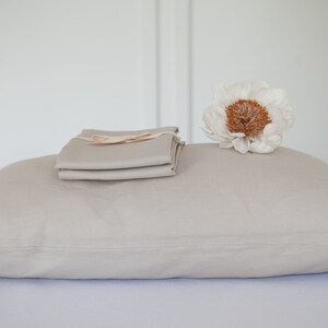 Cream Standard Pillow Shams,  Linen Pillow Covers for Bedding, Natural Turkish Pillow Cover, Modern Decorative Pillow Cover