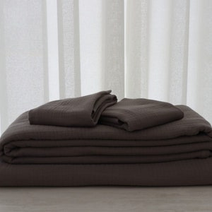 Smoked %100 Cotton Muslin Pillowcase, Natural Cotton Smoked Muslin Pillow Cover, Organic Muslin Pillowcase,Minimalist Home Decor