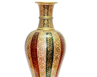 Hand Painted Marble Flower Vase   Decorative Home Décor | Unique Gift Idea