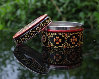 Handmade Jaipuri Meenakari Work Lunch Boxes - Exquisite Tiffin Boxes - jaipuri Meenakari Lunch Containers - Traditional Meenakari Lunchbox