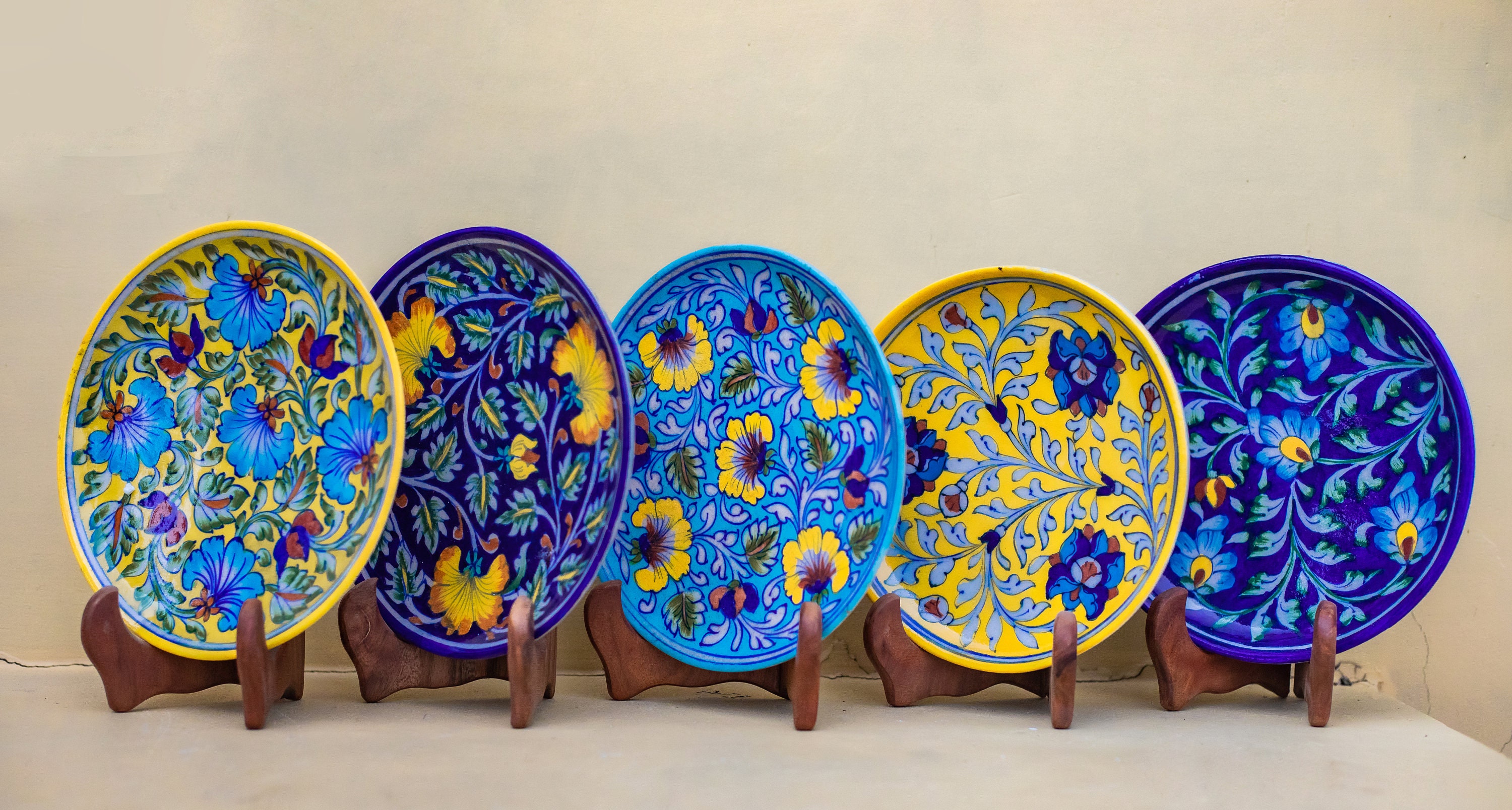 10 Inch Decorative Ceramic Plates With Display Stand Marine Botanical Starfish Artistic Wall Hanging For Party And Home Decor DP-708672862
