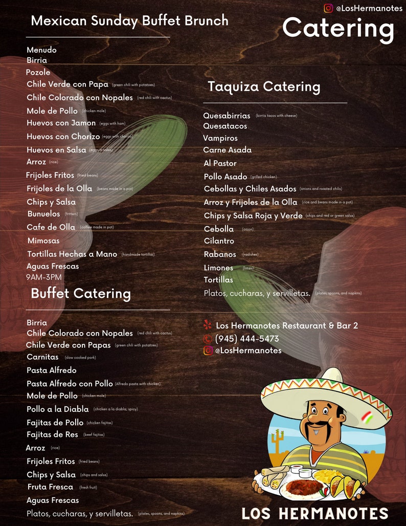 Mexican Restaurant Menu v2 Template English with Spanish Translations with Bar, Drinks, Night Club, and Specials menú para restaurante Mex image 10