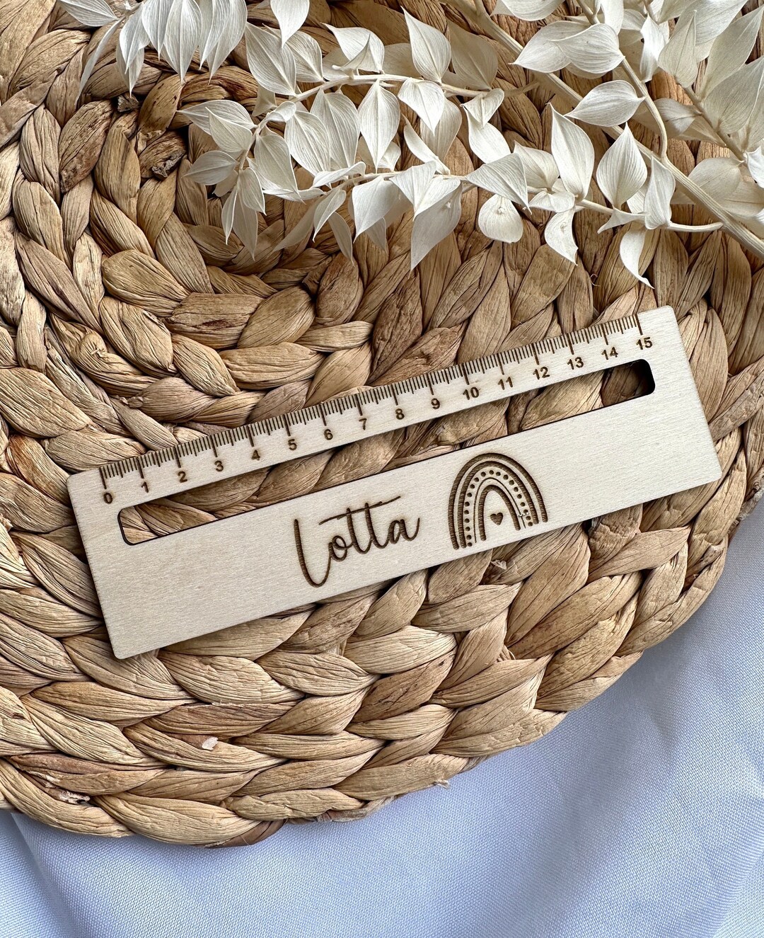 Wooden Ruler Reading Aid Ruler First Day at School School Cone ...