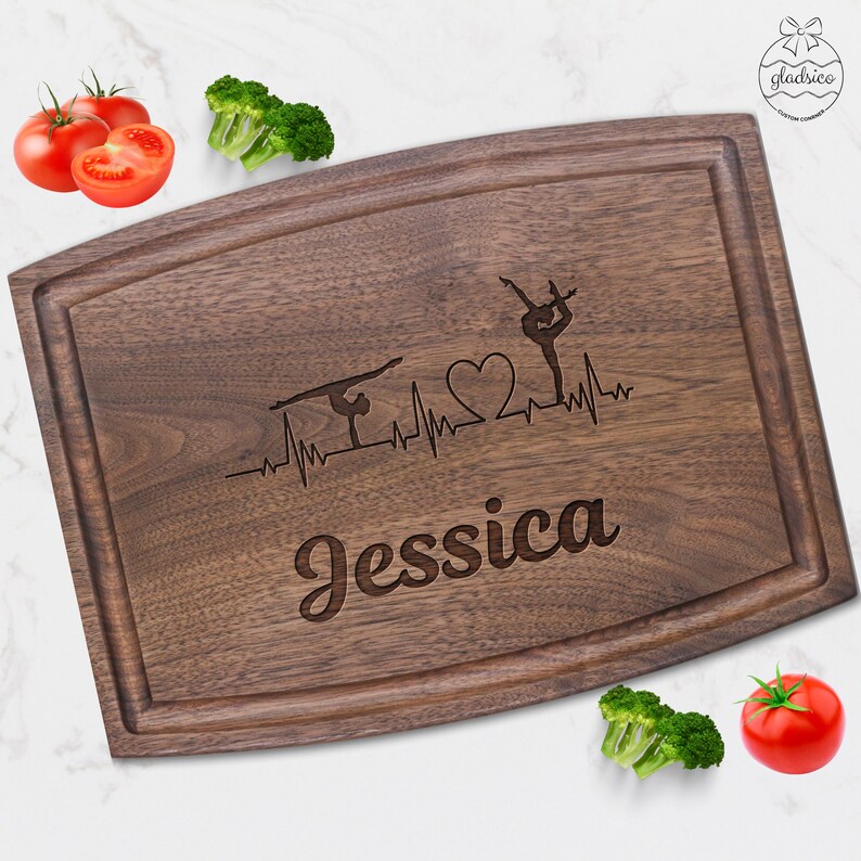 Personalized Gymnast Kitchen Chopping Board on Birthday Xmas ...