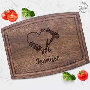 Mothers Day Gifts for Hairdresser,Hair Stylists Mom Gift. Custom Cutting Board, Custom Kitchen Gift for Best Hairapist, Creative Barber Gift