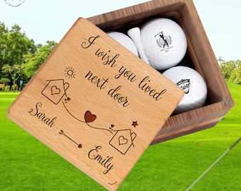 Custom Golf Gift Set on Valentine's Day Gift - Personalized Golf Balls & Display Box - Golfer Birthday Gift, Golfing Retirement Gift for Men