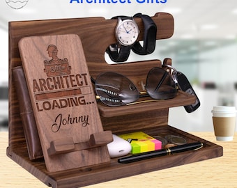 Personalized Architect Gifts for Him Her on Birthday, Architecture Gift for Men. Custom Architect Phone Stand Gifts for Architecture Day