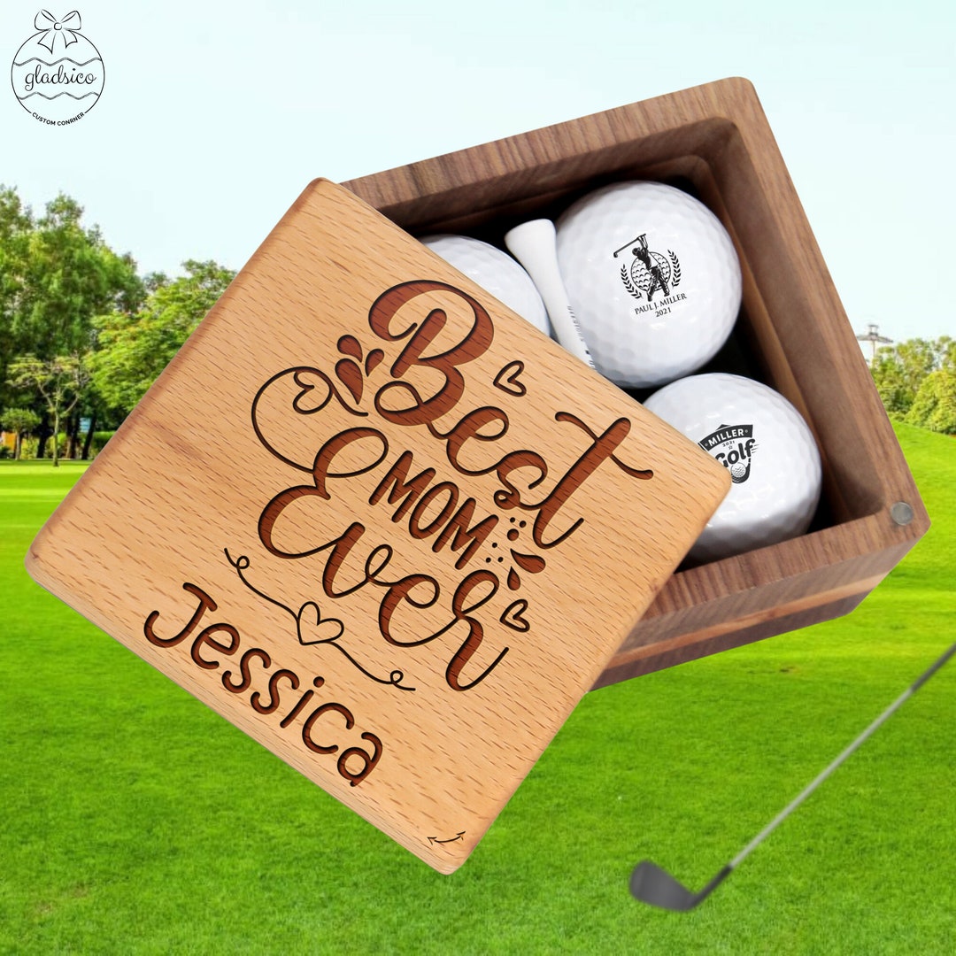 Personalized Golf Set Gifts With Nice Balls, Display Box, Tee Holder ...