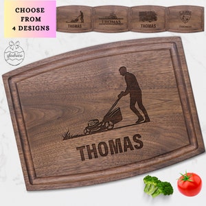 Mothers Day Gifts for Mower, Lawn Mower Mom Gifts. Custom Cutting Board, Custom Kitchen Gifts for Grass Master, Zero Turn Lawn Mower Gifts