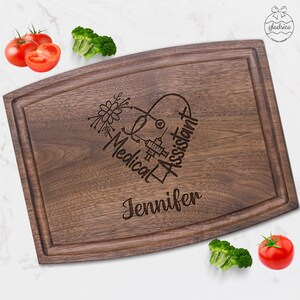 Personalized Medical Assistant Kitchen Wooden Chopping Board on Birthday Xmas. MA Mothers Day Gift from Kids, MA Nursing Gifts for Wedding