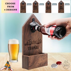 Trucker Gifts for Truck Driver on Trucker Party, Personalized Long Haul Driver Gift for Semi Truck Driver. Truck Driver Bottle Opener