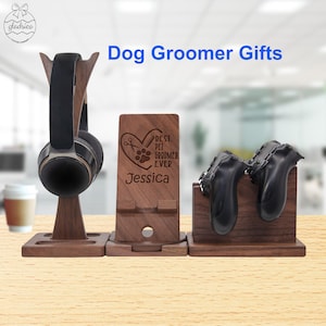 Pet Grooming Gifts for Gamer. Custom Gaming Headset Controller Stand Gift for Dog Grooming, Teenage Boy Gift, Dog Groomer Graduation Gifts