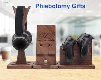 Vein Whisperer Gifts for Gamer. Custom Gaming Headset Controller Stand Gift for Phlebotomist, Teenage Boy Gift, Phlebotomy Graduation Gifts
