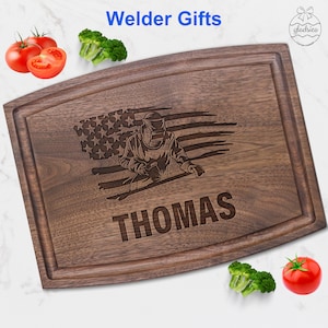 Custom Welder Gift for Women Mom Wife on Welders Month. Welder Mechanic Gift for Boss, Custom Cutting Board Gifts for Co-worker Welder