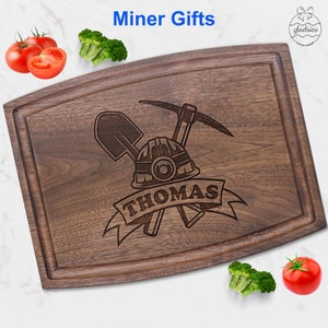 Pround To Be A Miner. Miner Gift for Women Mom Wife on Miners Day. Coal Mining Gift for Boss, Custom Cutting Board Gifts for Mine Worker.